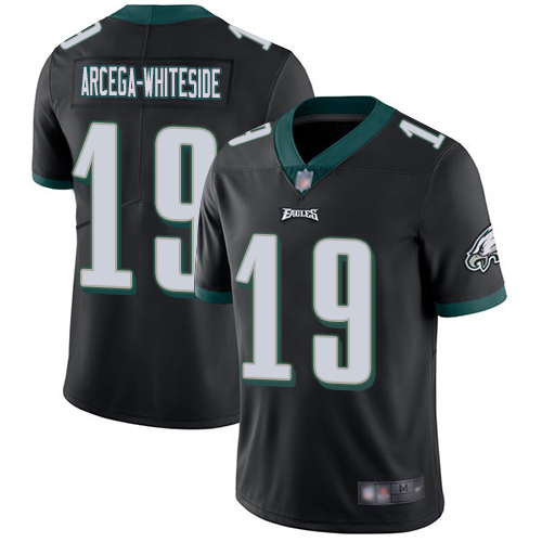 Men Philadelphia Eagles #19 JJ Arcega-Whiteside Black Alternate Vapor Untouchable NFL Jersey Limited->nfl t-shirts->Sports Accessory